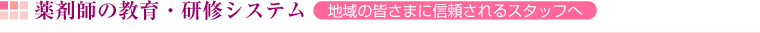 薬剤師の教育・研修システム